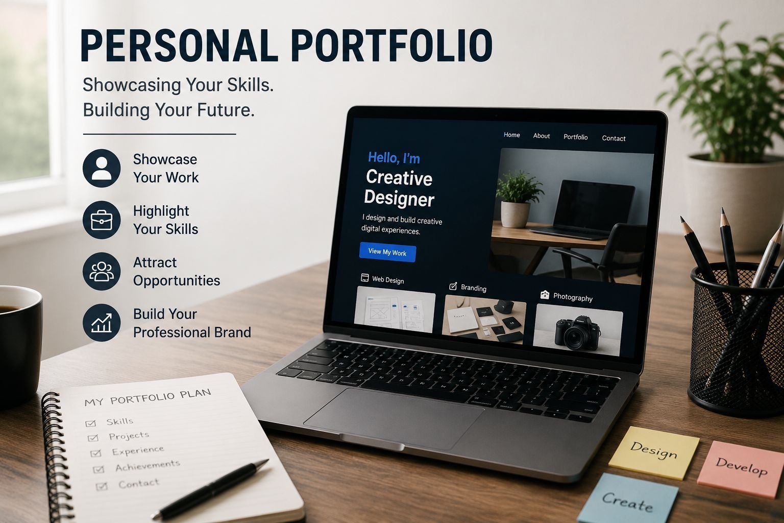 Personal portfolio website concept